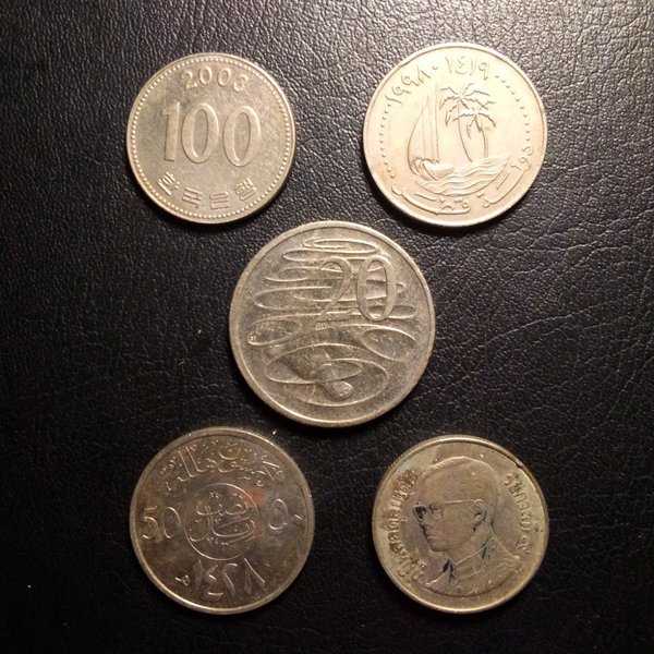 A3687 Lot 5 Keping Koin mancanegara sesuai dengan gambar ready