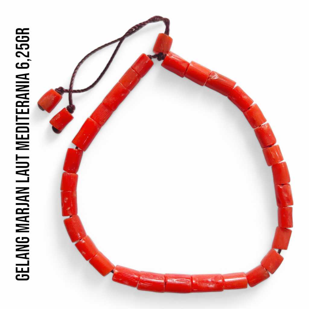 Gelang Marjan Corallium Rubrum Asli Laut Mediterania 6,25 Gram