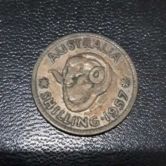 Australia - 1 Shilling 1957(m) : Koin / Asing / Uang Kuno
