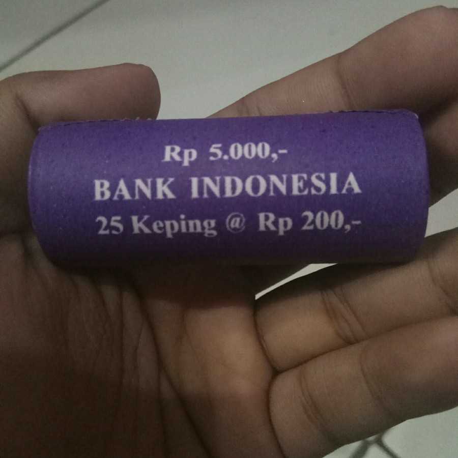 koin roll pecahan 200 rupiah gress
