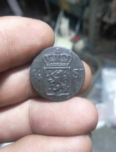 A 2258 Koin Kuno Nederl Indie Seperempat Stuiver Tahun 1836 Kondisi Sesuai Gambar