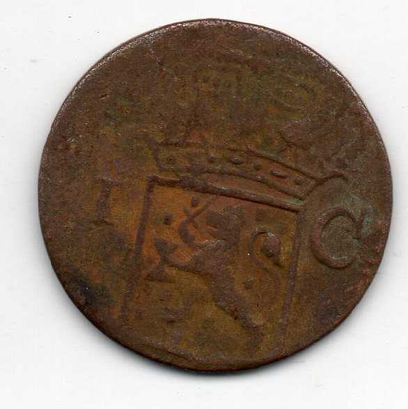 A1394 Nederlands Indies 1 Cent 1836 Bekas Sesuai Gambar