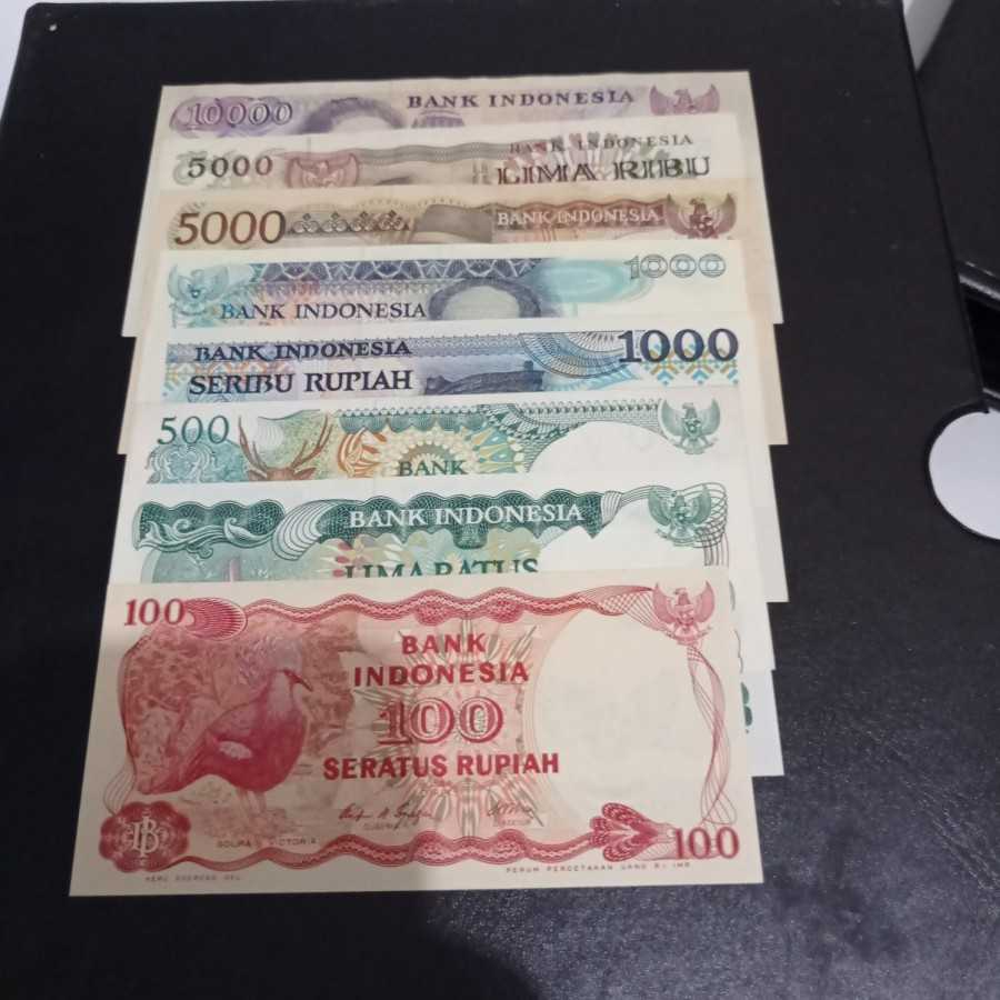 full set uang kuno tahun 1980 an
