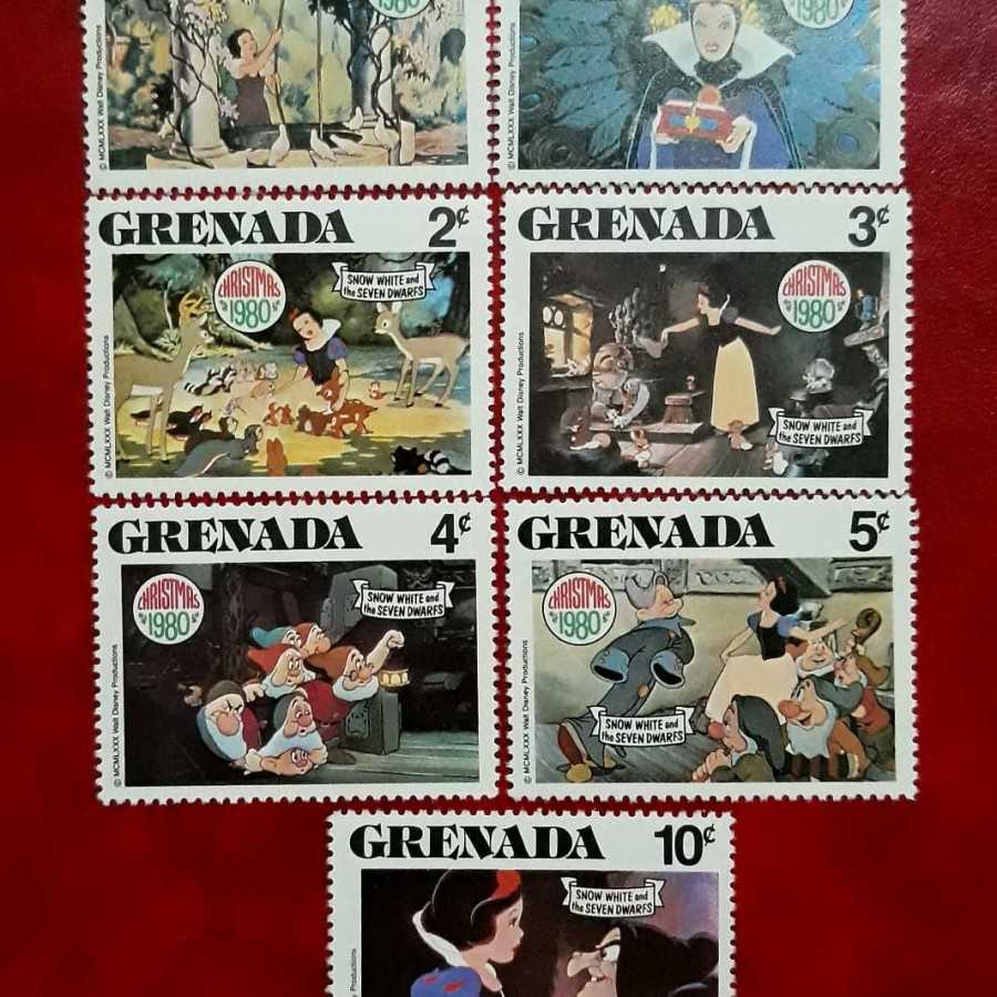 Perangko / Stamp . Grenada - Disney "Snow White" 7 pcs