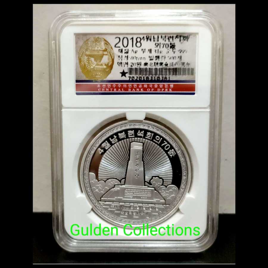 Koin Perak Korea Utara 20 Won 1 Oz LIMITED