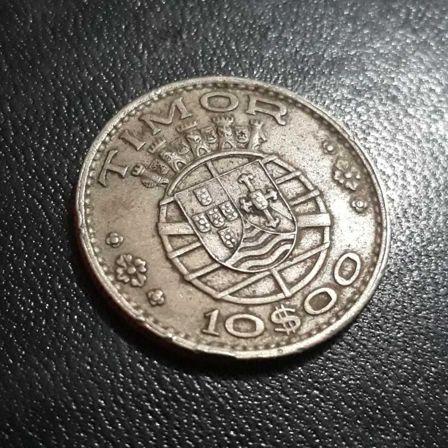 Timor , Portuguese - 10 Escudos 1970 : Koin / Asing / Kuno