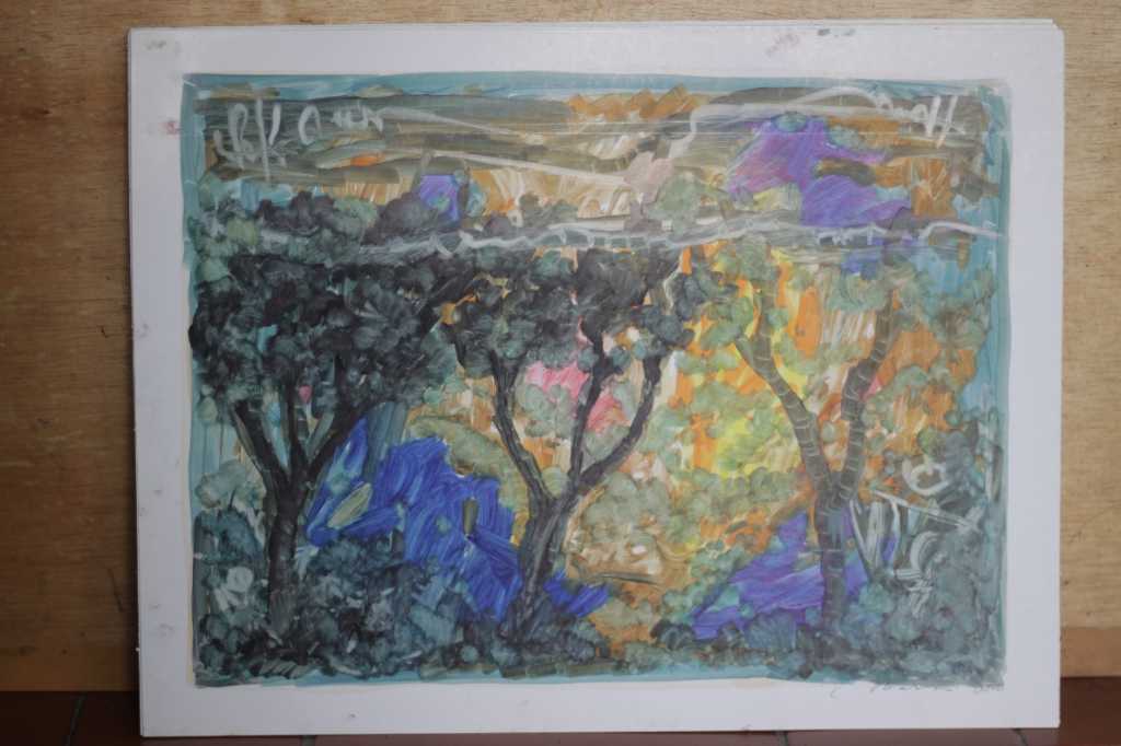 Lukisan Spidol diatas Kertas ( Pemandangan )