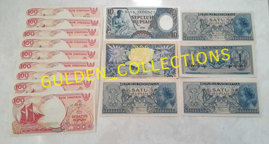 Paket uang kuno 919 rupiah kertas mahar pernikahan 100p PBB