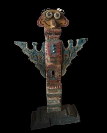 Tribal art Wooden material H.82 cm, W. 49 cm