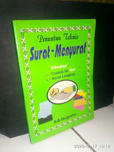 Buku SURAT MENYURAT Penerbit INDAH Surabaya Tahun 1996