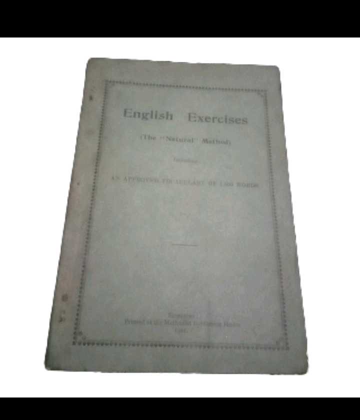 Buku Tua 1921 - ENGLISH EXERCISES - An Approved Vocabulary of 1500 Words - Terbitan - Singapore - ORIGINAL