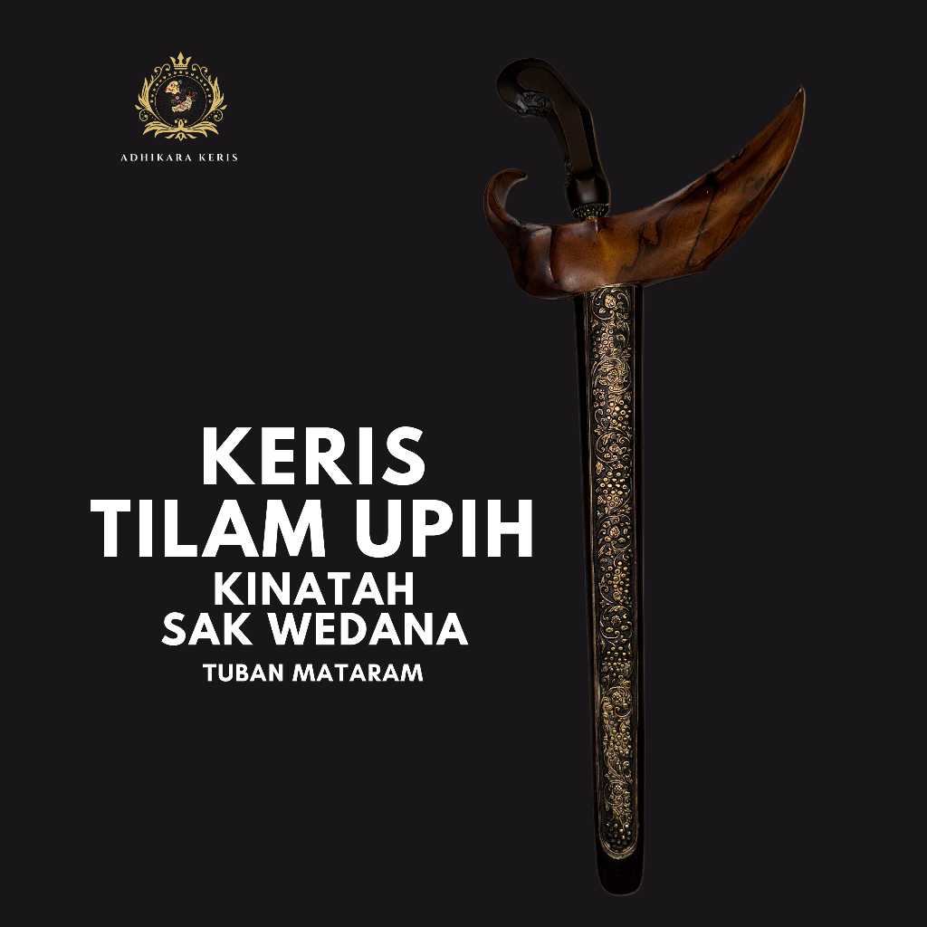 Keris Tilam Upih Kinatah Sak Wedana Tuban Mataram