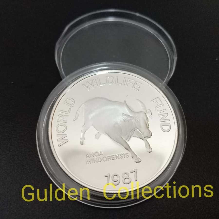 koin Perak SILVER KOIN PROOF WWF PILIPINA BUNC 1987