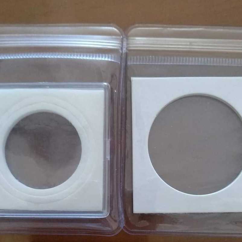 Plastik klip koin holder 60 x 80 mm