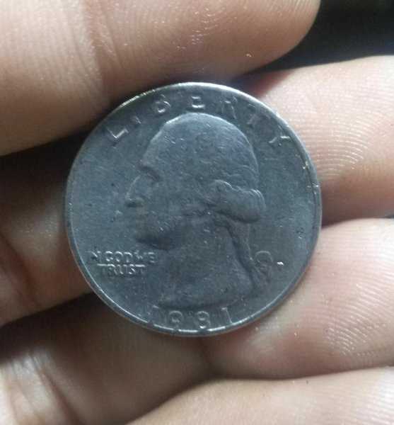 A 1993 Koin Quarter Dollar Usa Tahun 1981 Bekas Pakai Kondisi Sesuai Gambar