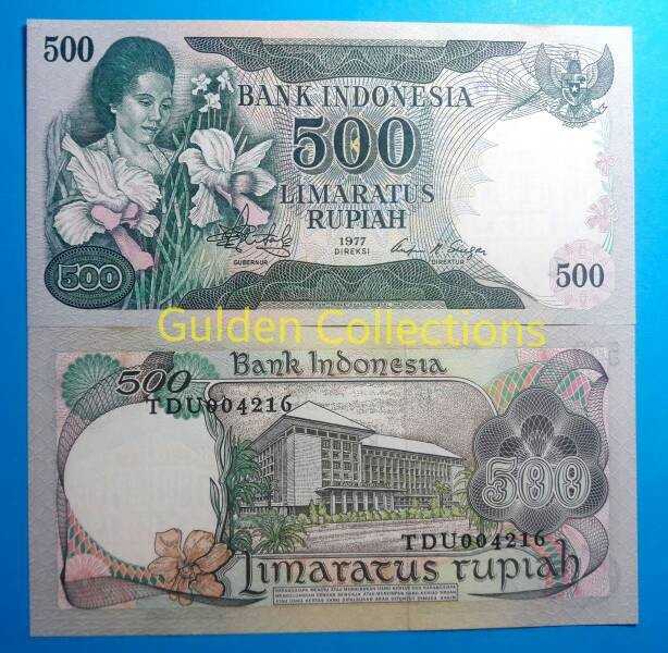 Uang Kuno 500 Rupiah Ibu Anggrek Tahu 1977 aUNC