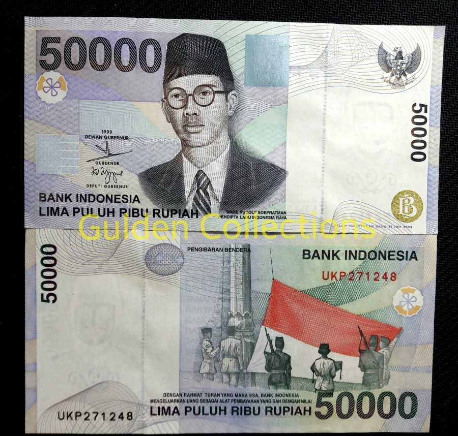 Uang Kuno Indonesia 50000 Wr Supratman UNC