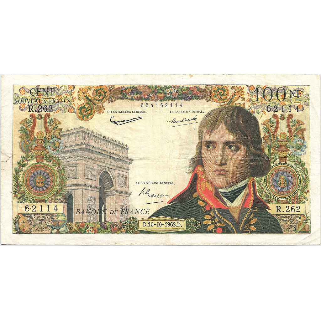 VERY RARE Uang Kuno France 1963 100 Francs (Napoleon Bonaparte)