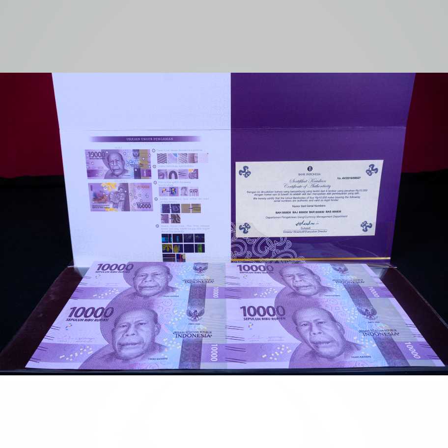 Uang Sambung 10000 Rupiah Empat Lembar