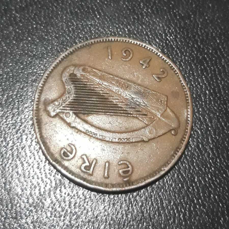 Irlandia (Ireland Rep.) - 1 Penny 1942 : Koin / Asing / Uang Kuno