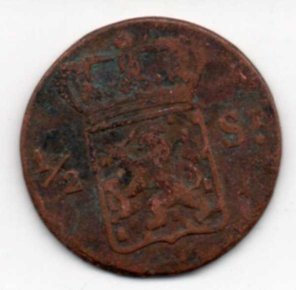 Koin Kuno Nederlands Indies 1-2 Stuiver tahun 1826 Bekas Sesuai Gambar
