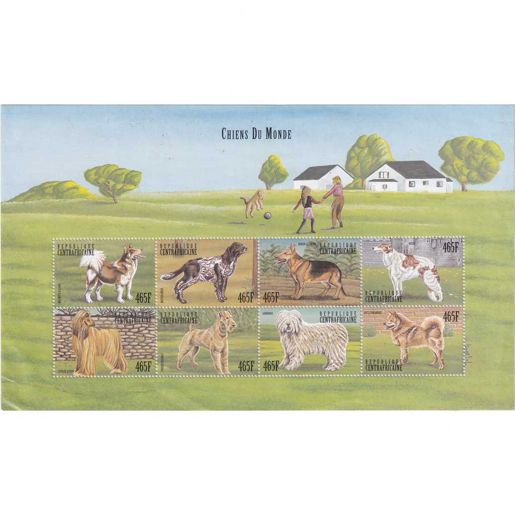 Prangko Central African Republic 1999 - Dogs
