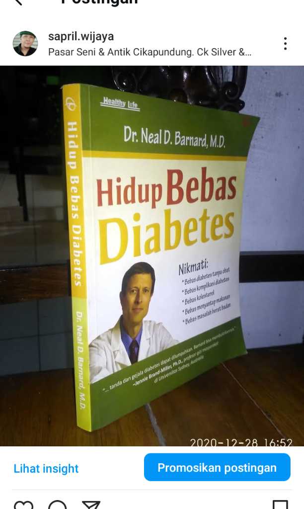 Buku HIDUP BEBAS DIABETES  - By Dr. Nealll D. Barnardddd M.D -  Penerbit Qanitaaaa - Tahun 2011
