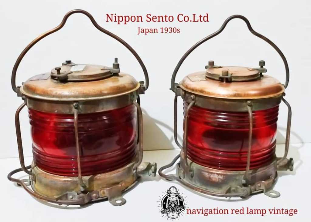 lampu kapal navigasi japan army Kaca original merah