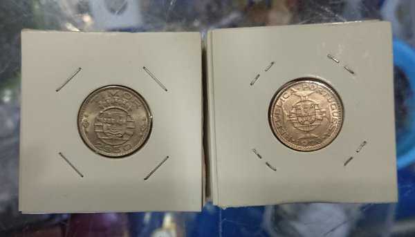 A1444 Per 1 Keping Koin Timor 2 Setengah Escudos Tahun 1970 Laster