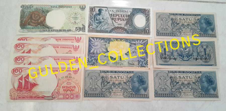 Paket uang kuno 919 rupiah kertas mahar pernikahan PBB