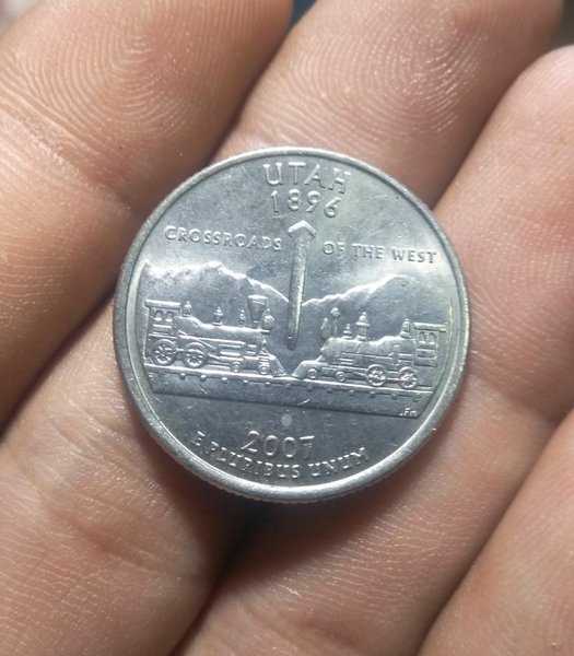A 1963 Koin Quarter Dollar USA Negara Bagian Utah 2007 Bekas Pakai Kondisi Sesuai Gambar