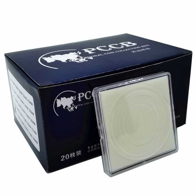 Pelindung koin Kapsul coin kotak 45 mm transparan busa