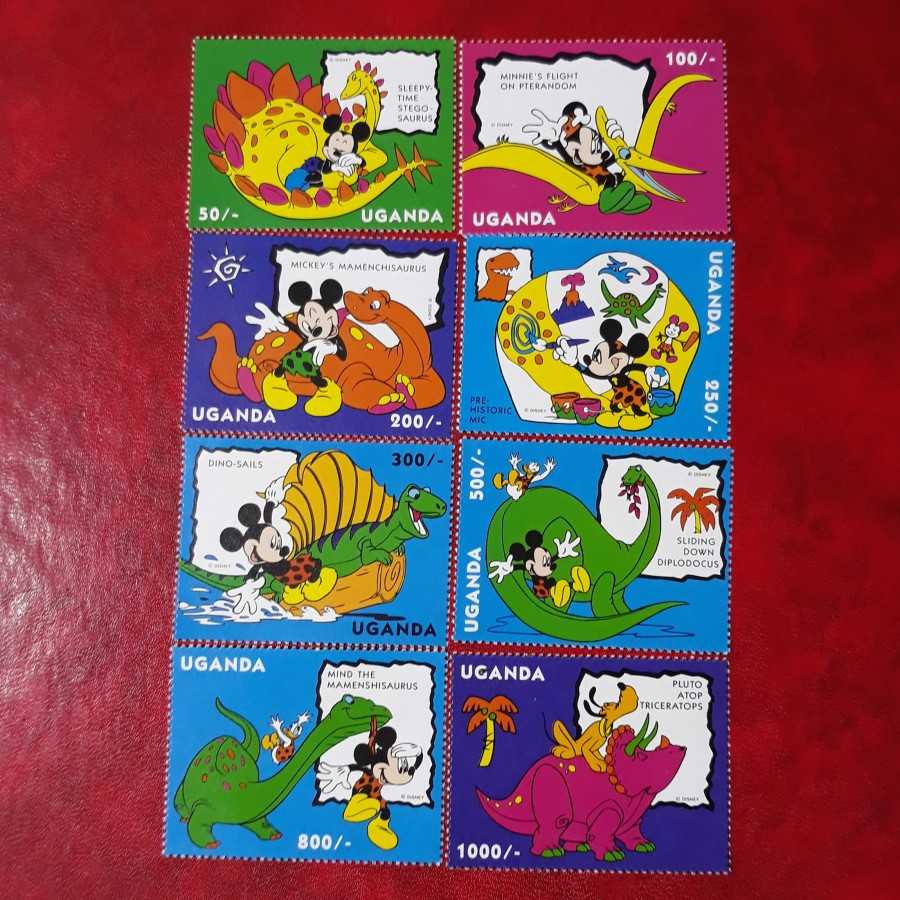 Perangko / Stamp : Uganda - Disney " Prehistoric " 8 pcs