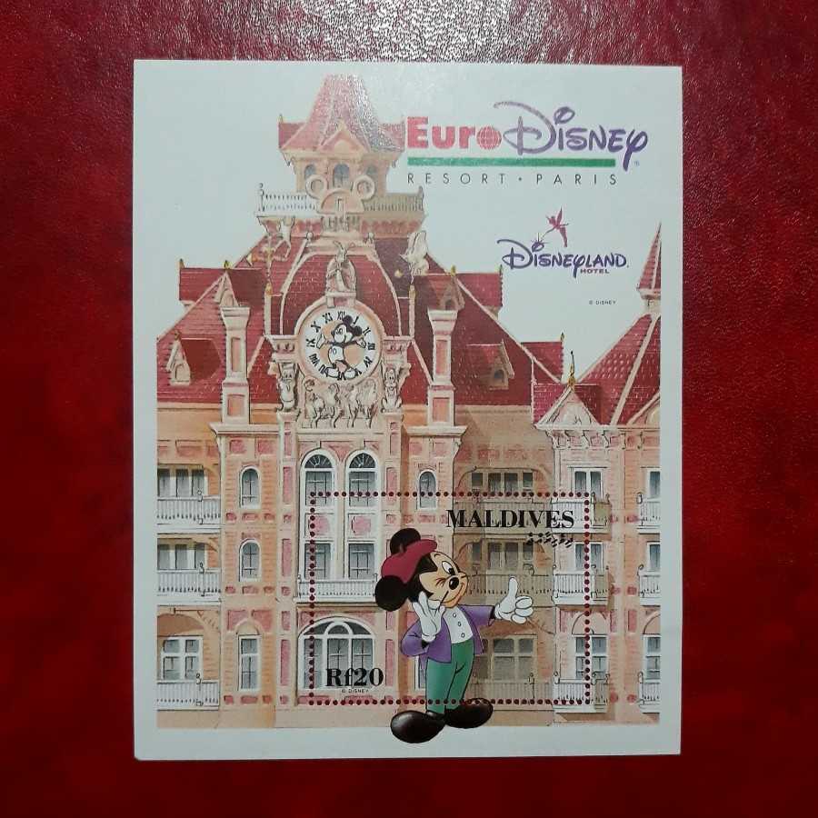 Perangko / Stamp : Maldive - Disney blok isi 1 pcs