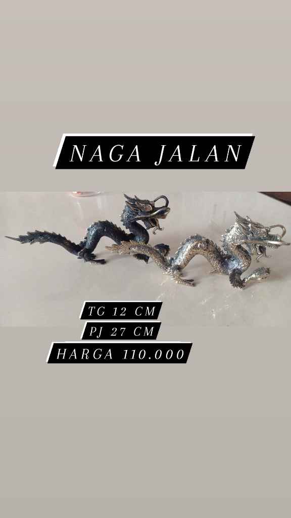 Miniatur Naga Bahan Tembaga Dan Perak