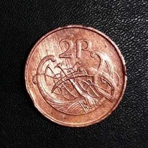 Irlandia ( Ireland Rep. ) - 2 Pence 2000 : Koin / Asing / Kuno
