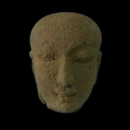 Patung Kepala Budha Bahan Batu