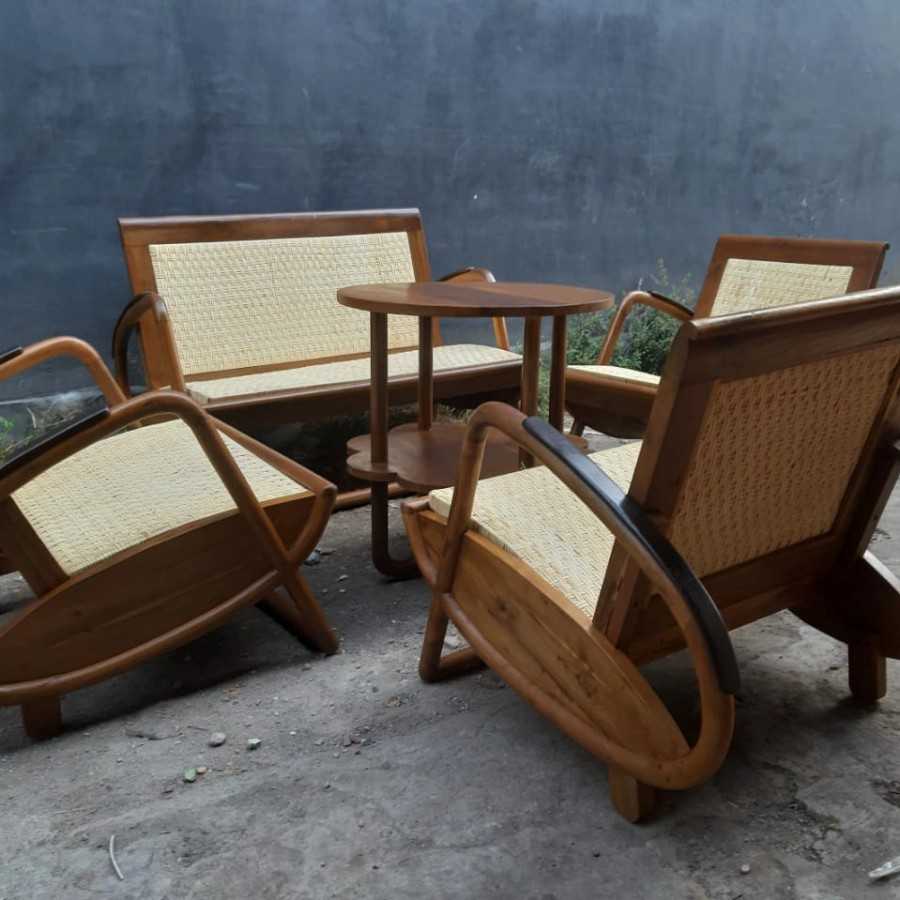 Kursi Rotan Sedan Perahu Klasik Fullset