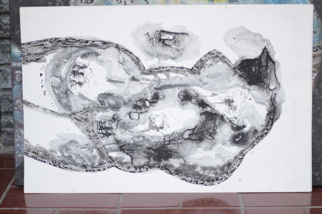 Lukisan tinta diatas kertas ( Turso )
