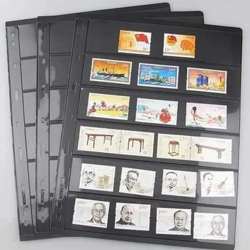 Refill uang kertas perangko mingt hitam sekat 6 baris bijian eceran