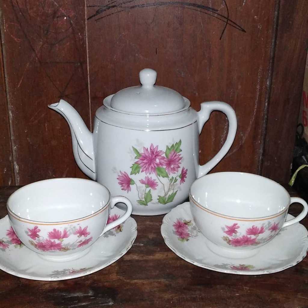 Tea set seruni jumbo lawasan japan cocok untuk berdua pasangan