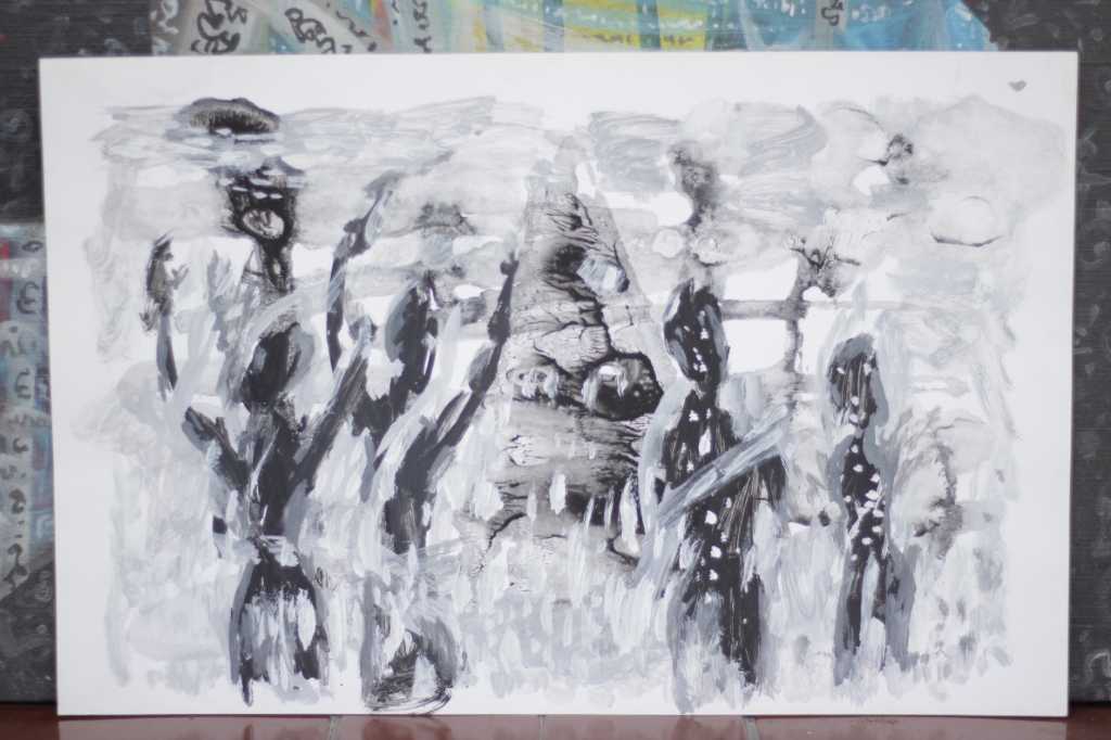 Lukisan tinta diatas kertas ( Permohonan )