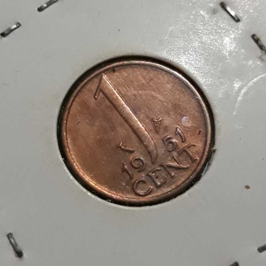 Belanda ( Netherlands ) - 1 Cent 1951 : Koin / Asing / Kuno