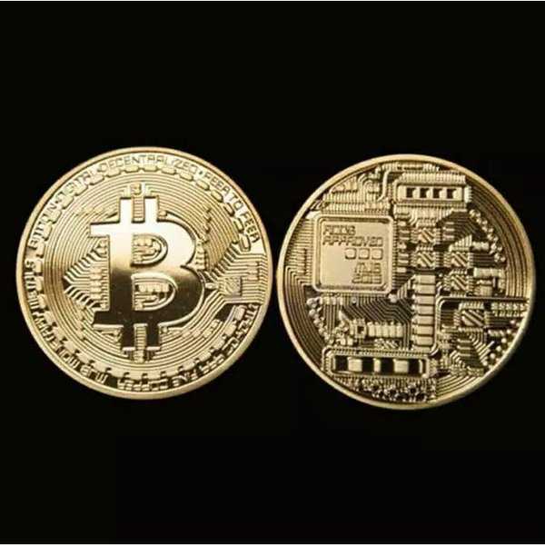 A3551 Koin Emas Bit Coin Miniatur Coin