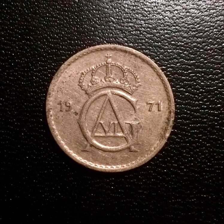 Swedia (Sweden) - 50 Ore 1971 : Koin / Asing / Uang Kuno