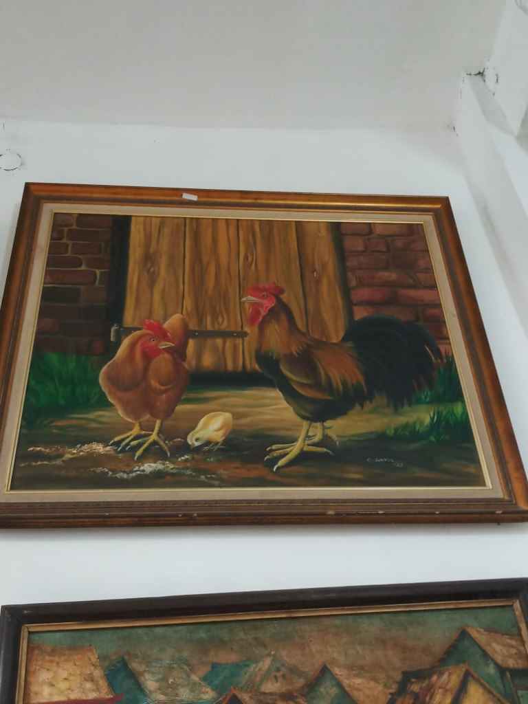 Lukisan Sepasang Anak Ayam