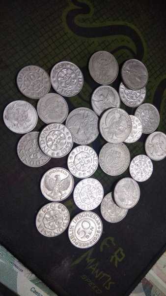 A988 Lot 24 Keping Koin kuno 10 Sen 25 Sen dan 50 Sen Kondisi Sesuai Gambar