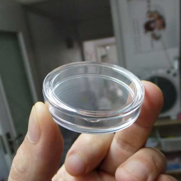 Pelindung koin 2 oz kapsul bulat 38,6 mm tebal 5,4 mm bijian eceran