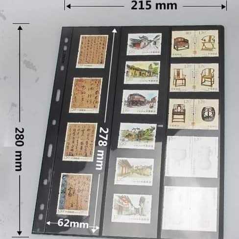 Refill uang kertas perangko mingt hitam 3 baris vertikal bijian eceran