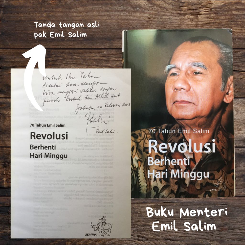 Buku 70 Tahun Emil Salim: Revolusi Berhenti Hari Minggu
